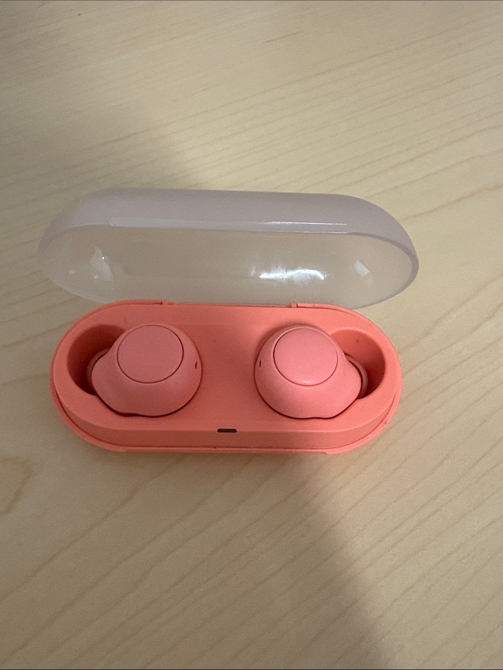 Sony Coral Pink True Wireless Earbuds with Charging Case